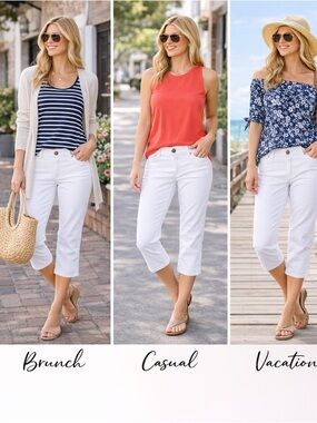 Levi's White Stretch Capris - Signature Misses 10